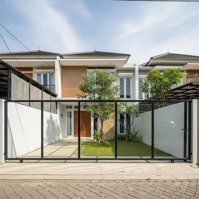 9 Desain Pagar Rumah Minimalis Transparan Kombinasi Kaca dan Besi, Solusi Elegan