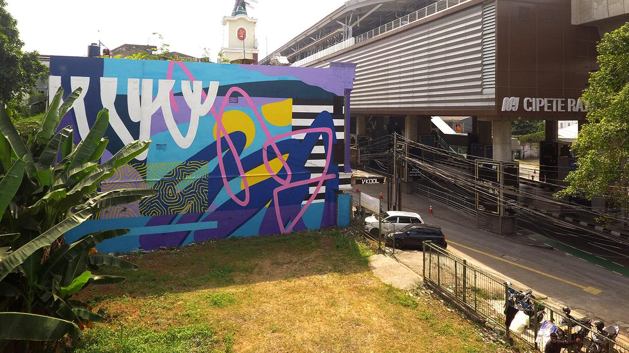 Ekspresi Kala Pandemi, Mural Hiasi Tembok Dekat Stasiun MRT Jakarta