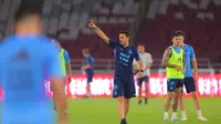 Pelatih Timnas Argentina, Lionel Scaloni memimpin langsung sesi latihan skuadnya di Stadion Utama Gelora Bung Karno, Jakarta jelang laga melawan Timnas Indonesia, Sabtu (17/6/2023) malam WIB. (Dok. AFA Seleccion)