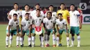 Pemain Timnas Indonesia U-19 jelang melawan Vietnam U-19 pada kualifikasi grup A Piala AFF U-19 2022 di Stadion Patriot Candrabhaga, Bekasi, Jawa Barat, Sabtu (2/7/2022). Timnas Indonesia U-19 gagal membungkam Vietnam U-19 setelah bermain imbang 0-0. (Liputan6.com/Helmi Fithriansyah)