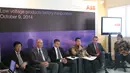 Roy Kosasih, Local Division Manager LP ABB in Indonesia sedang memberikan penjelasan tentang Pabrik Low Voltage Baru di Indonesia, Jawa Barat, Kamis (09/10/2014) (Dok.Humas ABB)