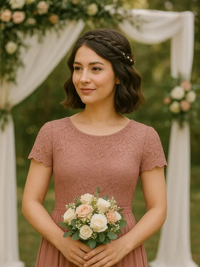 Textured Bob with Braided Crown
