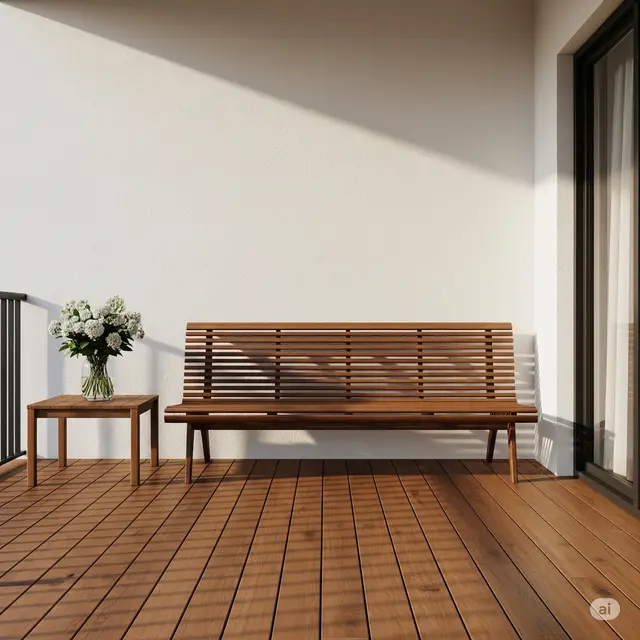 Desain Teras Rumah dengan Bangku Minimalis.
