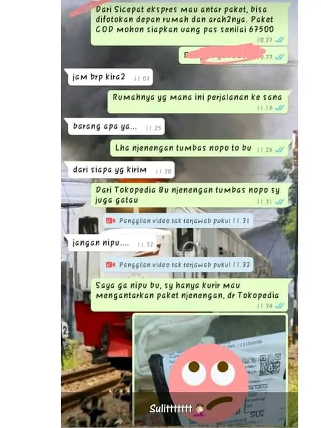 7 Chat WhatsApp Kurir Antar Paket ke Pelanggan Ini Kocak, Malah Diajak Ribut