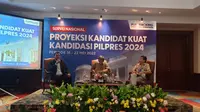 Lembaga Poltracking Indonesia merilis survei terkait elektabikitas calon presiden (capres) 2024.