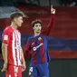 Gol semata wayang kemenangan Barca dicetak oleh Joao Felix (28'), pemain yang dipinjamkan Atletico. (AP Photo/Joan Monfort)