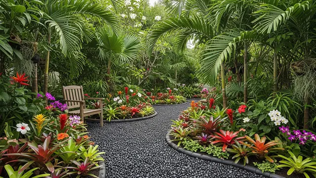Area Masuk Rumah dengan Jalur Batu Koral Hitam