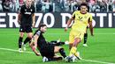 Skor 4-4 bertahan hingga usai. Kedua tim harus puas hanya meraih satu poin di laga pembuka mereka di Liga Champions. (Marco Alpozzi/LaPresse via AP)
