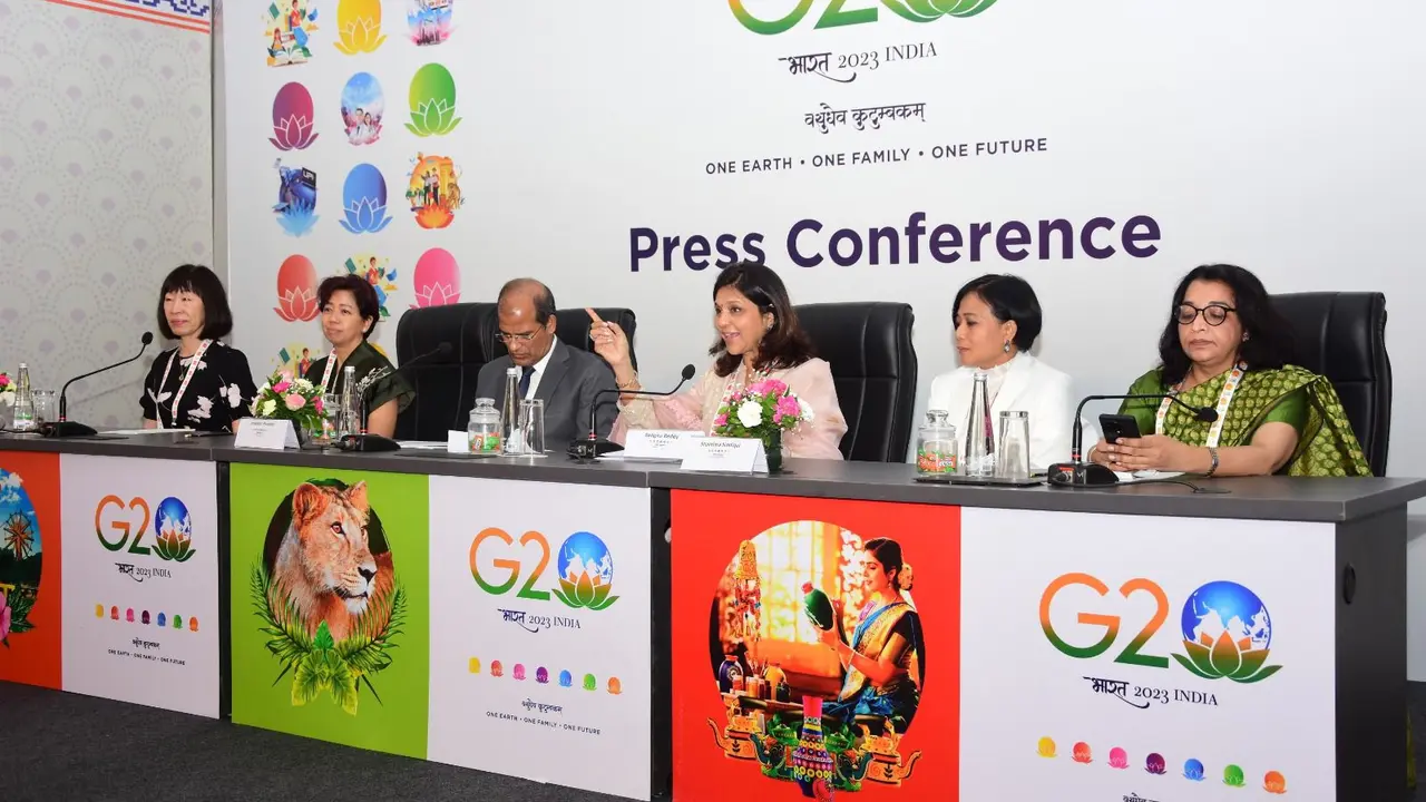 Delegasi Indonesia menghadiri KTT G20 EMPOWER di Gandhinagar India.