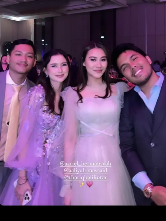 <p>Aaliyah Massaid dan Sarah Menzel saat Hadir di Ulang Tahun Ashanty. Dok. [@ssarah_menzel]</p>