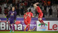 Persija Jakarta menang 5-0 atas PSS Sleman pada laga pekan ke-34 BRI Liga 1 di Stadion Utama Gelora Bung Karno (SUGBK), Jakarta, Sabtu (15/4/2023) malam WIB. (Bola.com/Bagaskara Lazuardi)