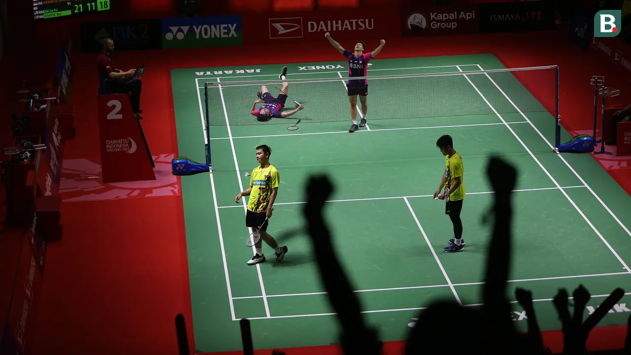 Foto: Melihat Aksi Come Back Gemilang Marcus/Kevin atas Ganda Malaysia yang Loloskan Minions ke Semifinal Daihatsu Indonesia Masters 2022