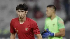 Bek Timnas Indonesia, Gavin Kwan, saat melawan Timor Leste pada laga Piala AFF 2018 di SUGBK, Jakarta, Selasa (13/11). Indonesia menang 3-1 atas Timor Leste. (Bola.com/M. Iqbal Ichsan)