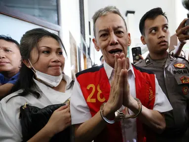 Musisi Fariz Roestam Moenaf alias Fariz RM usai mengikuti sidang lanjutan di Pengadilan Negeri Jakarta Selatan pada Senin (11/8/2025). (KapanLagi.com/Budy Santoso)
