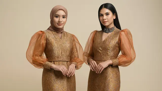 Lengan Puff Transparan Mempertegas Siluet Tubuh/Ilustrasi oleh AI