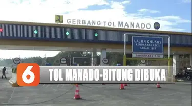 Jelang natal dan tahun baru, Tol Manado-Bitung beroperasi secara fungsional dengan gratis.