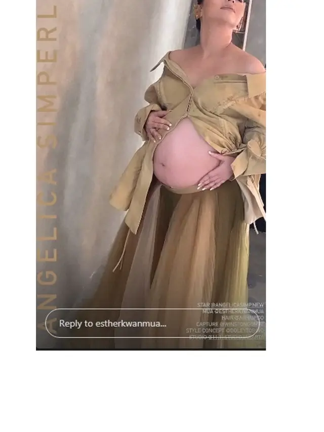 7 Gaya Maternity Shoot Angelica Simperler, Pamerkan Baby Bump