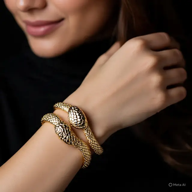 Model Gelang Emas Sisik Ular