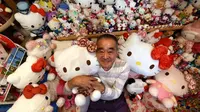 Masao Gunji mengatakan, koleksi Hello Kitty nya mencapai 5.169 item dan mencatatkan rekor baru di Guinness World Records (AFP)