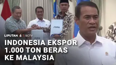 Indonesia menyepakati ekspor 1.000 ton beras ke Malaysia. Pengiriman akan dilakukan mulai pekan ini.