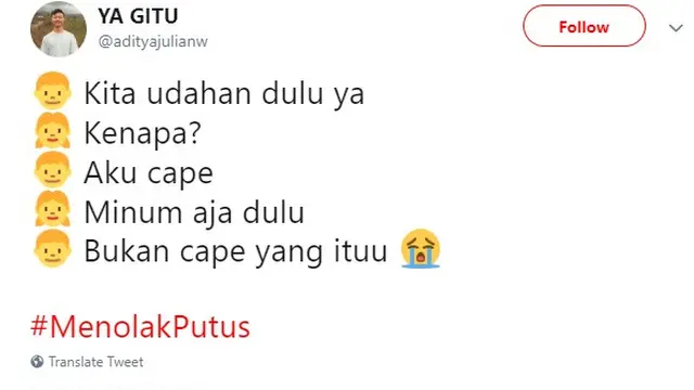 menolak putus