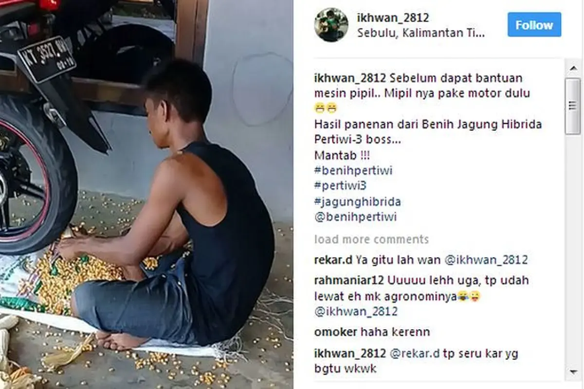Petani dan Yamaha V-Ixion
