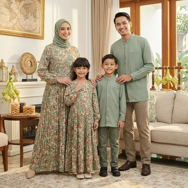 Gamis Pleated Floral