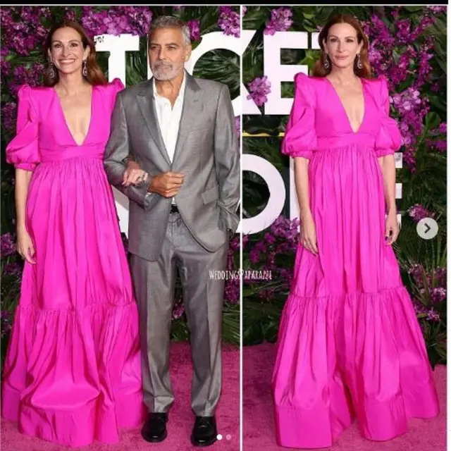 Gaya Julia Roberts dan George Clooney di Karpet Merah Premier Ticket to Paradise di Los Angeles