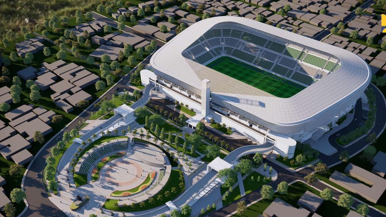 Kementerian Pekerjaan Umum dan Perumahan Rakyat (PUPR) melalui Balai Prasarana Permukiman Wilayah (BPPW) Sumatera Utara, Direktorat Jenderal Cipta Karya tengah rehabilitasi dan renovasi Stadion Teladan di Medan, Sumatera Utara. (Foto: Kementerian PUPR)