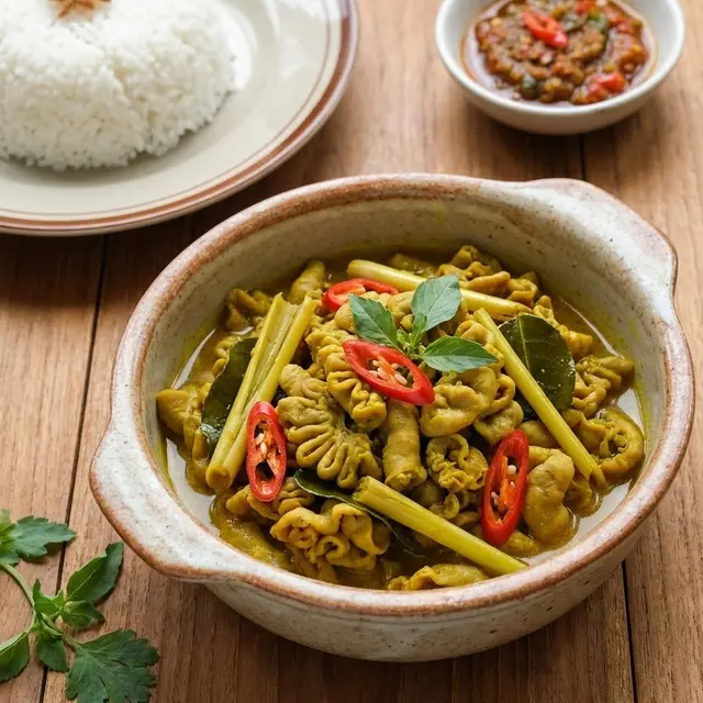 Resep Usus Bumbu Kuning
