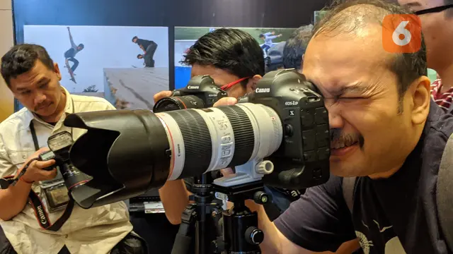 Peluncuran Canon EOS-1D X Mark III di Jakarta, Jumat (21/2/2020). Liputan6.com/Yuslianson
