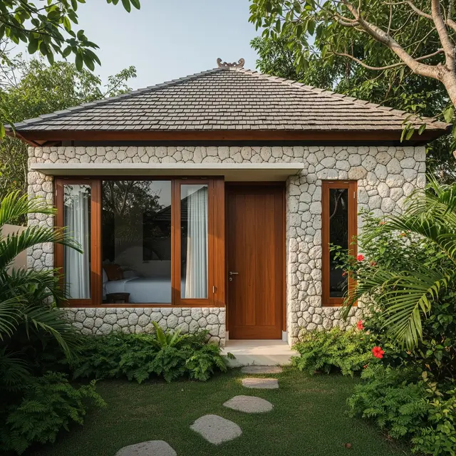 9 Model Rumah Mungil Tapi Penuh Kesan Elegan dengan Material Alami, Hunian Idaman