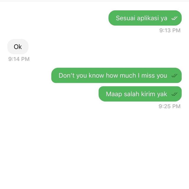 Chat driver ojol dan penumpang