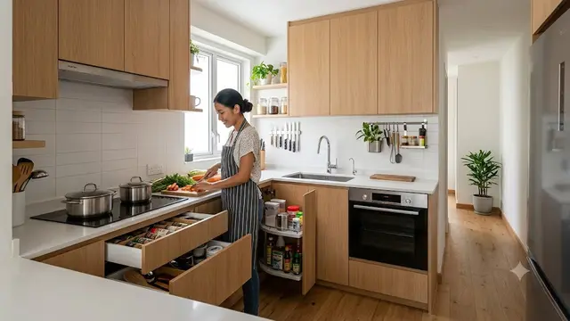 Inspirasi Desain Kitchen Set untuk Dapur Sempit/AI Generated