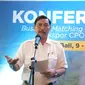 Menko Luhut Binsar Pandjaitan dalam Konferensi Pers usai memberikan arahan di Business Matching Program Minyak Goreng Curah Rakyat (MGCR), Bali, Jumat (10-06-2022).