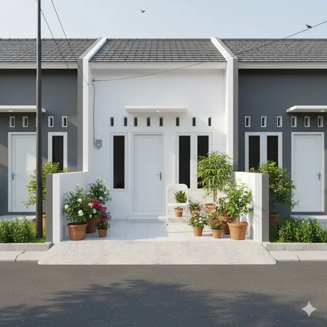 Model Rumah Kecil dengan Teras Mungil