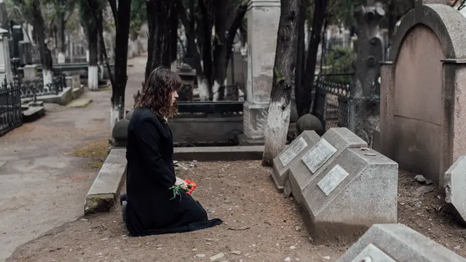 Ilustrasi pemakaman meninggal ditinggalkan