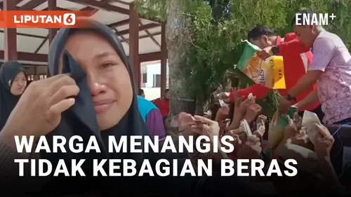 VIDEO: Pilu! Warga di Grobogan Menangis karena Tidak Kebagian Beras Murah