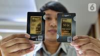 Untuk diketahui, emas buatan Antam dan Galeri24 dijual dengan kuantitas 0,5 gram hingga 1.000 gram atau 1 kilogram. Sementara untuk buatan UBS dijual dengan kuantitas 0,5 gram hingga 500 gram. (Liputan6.com/Angga Yuniar)