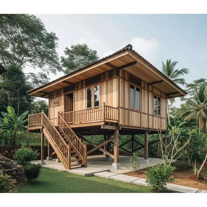 Gambar Rumah Sederhana Ukuran 6x9 di Kampung. Foto: Gemini