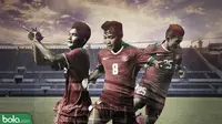 Tiga pemain terbaik TImnas Indonesia U-16. (Bola.com/Dody Iryawan)
