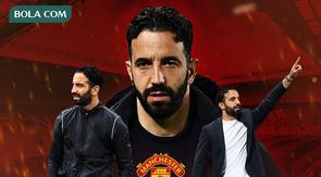 Manchester United - Ilustrasi Ruben Amorim (Bola.com/Adreanus Titus/Geaby Fadhilatu Sholikha)