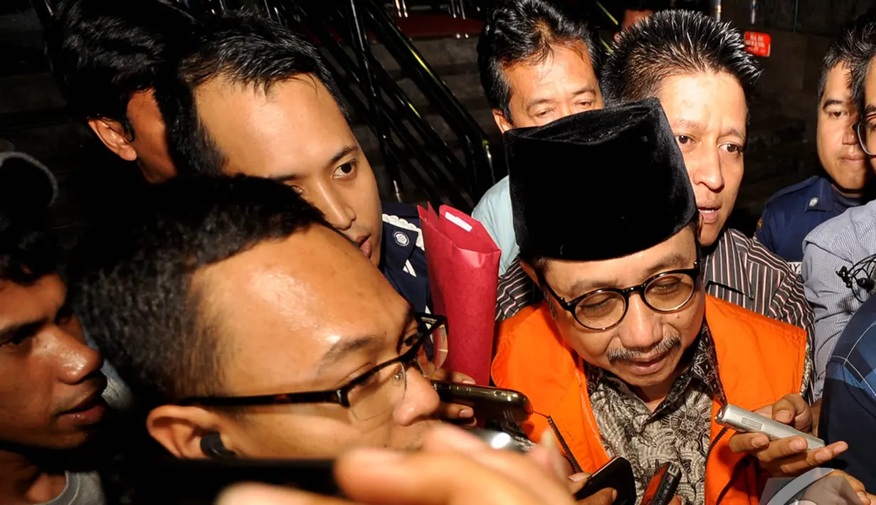 Waryono Karno adalah mantan Sekjen Kementerian ESDM. Ia ditetapkan sebagai tersangka sejak 16 Januari 2014 lalu, Jakarta, Kamis (18/12/2014). (Liputan6.com/Miftahul Hayat)