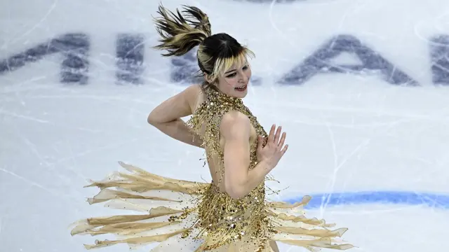 Atlet seluncur es asal Amerika Serikat, Alysa Liu dalam Olimpiade 2026. (WANG Zhao / AFP)