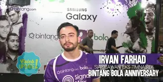 Irvan Farhad sangat antusias saat mendapatkan kesempatan untuk ikut pertandingan futsal di acara Samsung Galaxy Bintang Bola Anniversary.