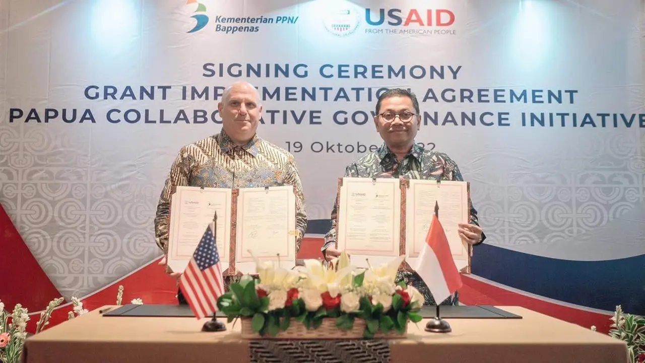 Amerika Serikat, melalui Badan Pembangunan Internasional AS (USAID), dan (Kementerian PPN/Bappenas percepat pembangunan di provinsi Papua dan Papua Barat (Kedubes AS).