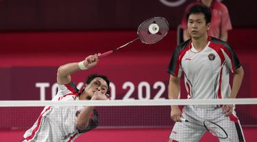 FOTO: Asa Hendra / Ahsan Kandas di Semifinal Olimpiade Tokyo