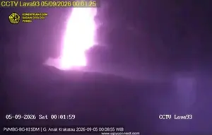 Anak Krakatau Erupsi Beruntun