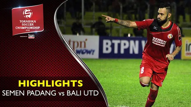 Video highlights TSC 2016 antara Semen Padang vs Bali United yang berakhir dengan skor 3-0 di Stadion Haji Agus Salim.