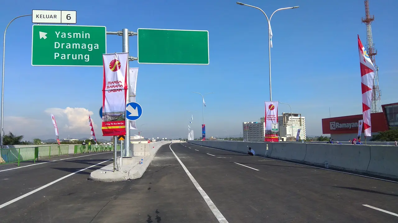 Tol Lingkar Bogor sudah siap diberoperasi (Liputan6.com/Achmad Sudarno)
